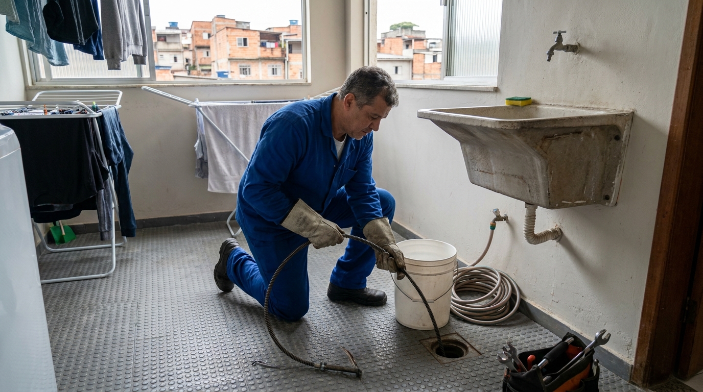 Desentupimento de Ralos Externos no Centenário, Jaraguá do Sul‑SC