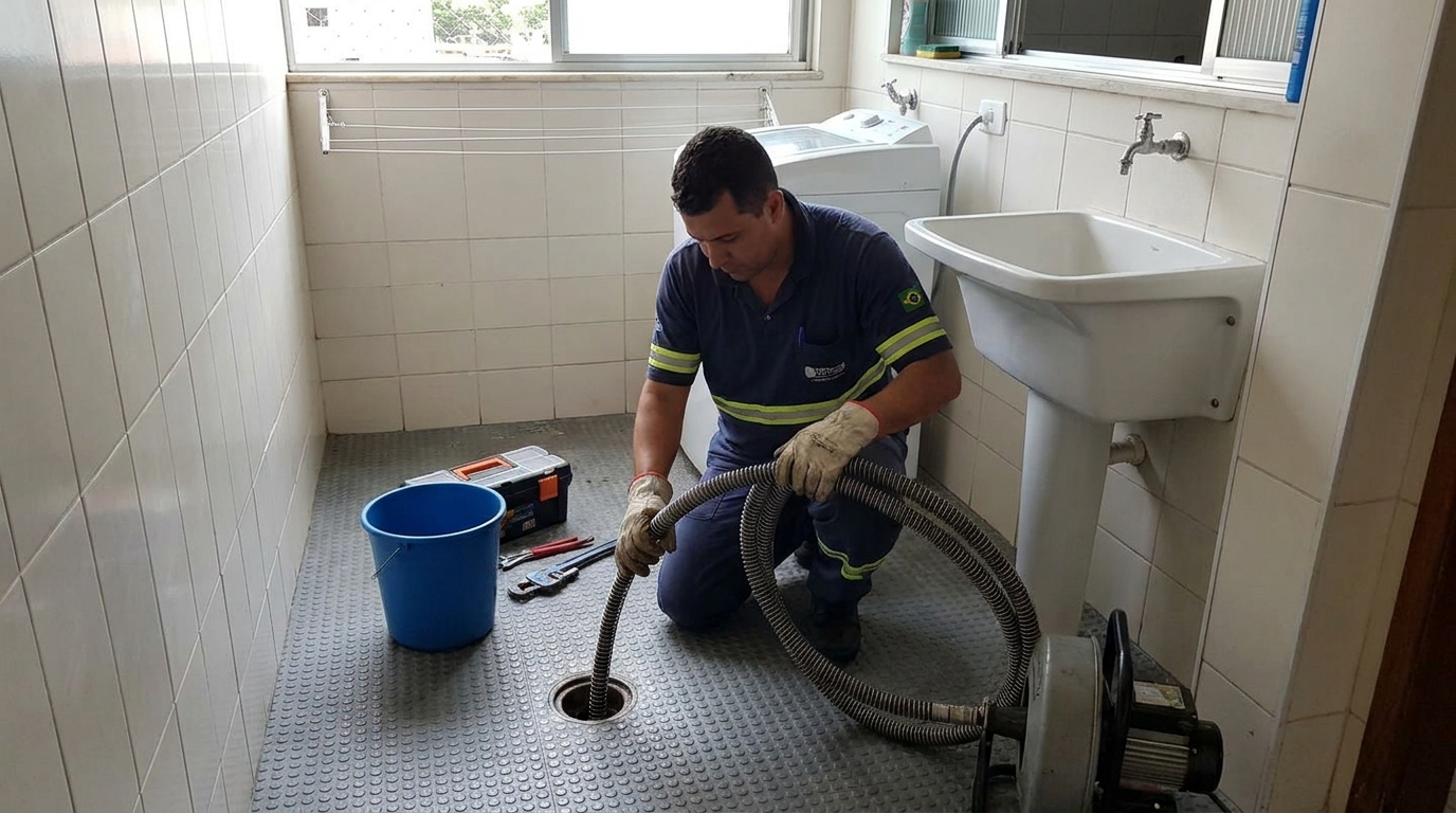 Desobstrução na Cozinha no Centenário, Jaraguá do Sul‑SC